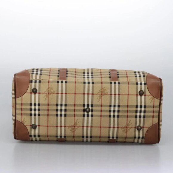 Burberrys Nova Check Boston Bag PVC Beige Auth hk2346 - Picture 6 of 16